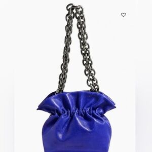 Aimee Kestenberg Vibrant Blue Shoulder Bag with Chain Strap